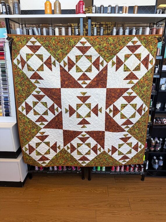 Fall Quilt 50x50, Autumn Quilt, Handmade Quil...