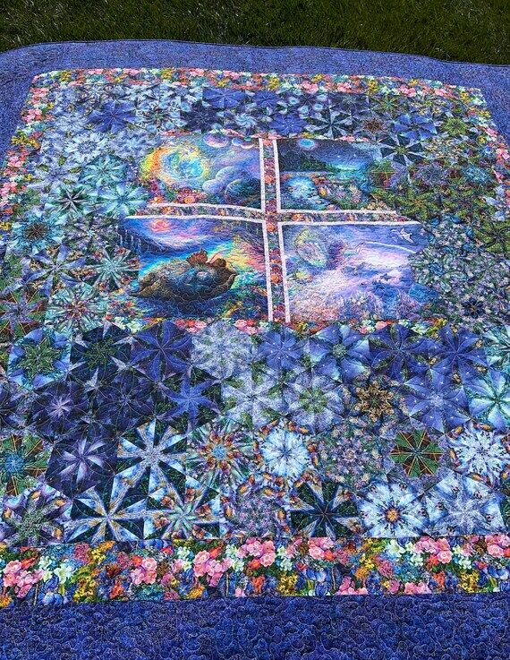 Queen Handmade One Block Wonder quilt, queen ...