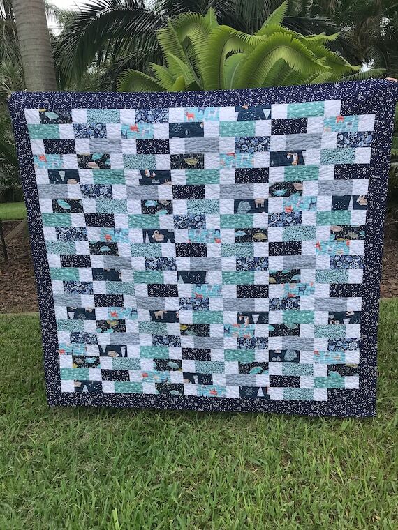 Rainy Day Friends Handmade Crib quilt...
