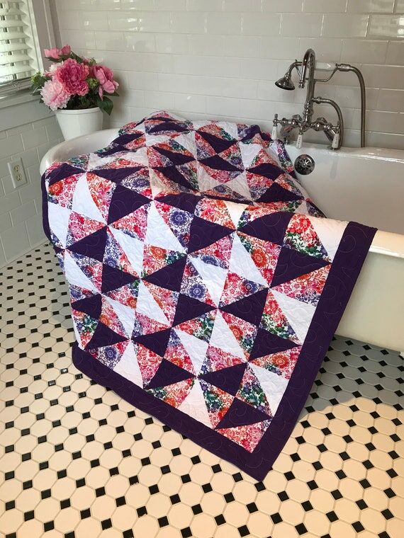 Purple Gems handmade quilt...