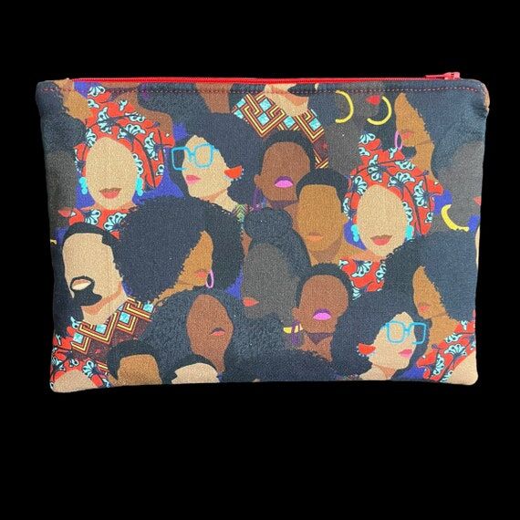 Handmade Zipper Pouch: Cotton Makeup Bag, Tra...