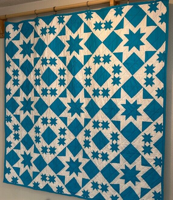 Handmade Galaxy of Stars Quilt - 65" (No Social Media) 6...