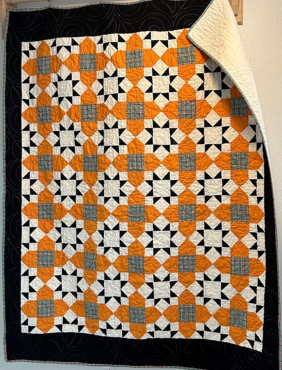 Handmade Fall Blossom Quilt - 61" (No Social Media) 76&q...