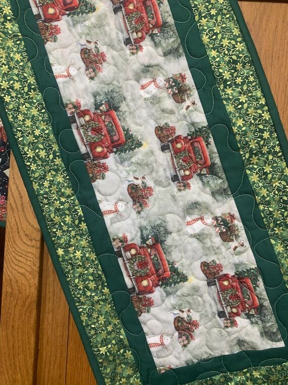 Christmas Table Runner - Handmade Holiday Dec...