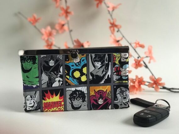 Womens Comic Wallet | Handmade Superhero Fabr...