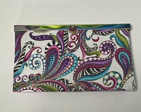 Womens Wallet | Handmade Paisley Metal Frame ...
