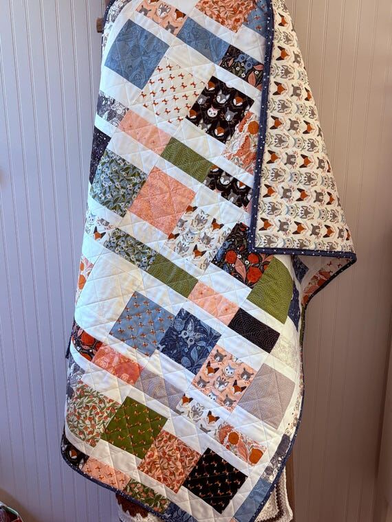 Handmade Woodland Baby Quilt: Gender Neutral ...