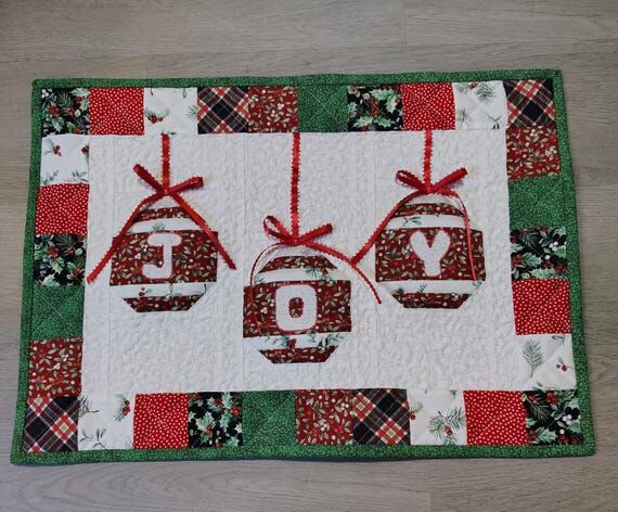 Quilted Christmas ornament wall hanging....