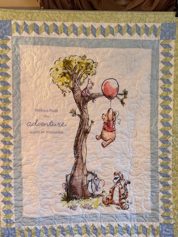 Handmade baby quilt Winnie the Pooh’s Big A...