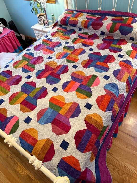 Shawdow Play large twin size quilt 80 (No Social Media) 94 in...