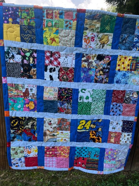 Handmade Baby Quilt: I Spy, Colorful Patchwor...