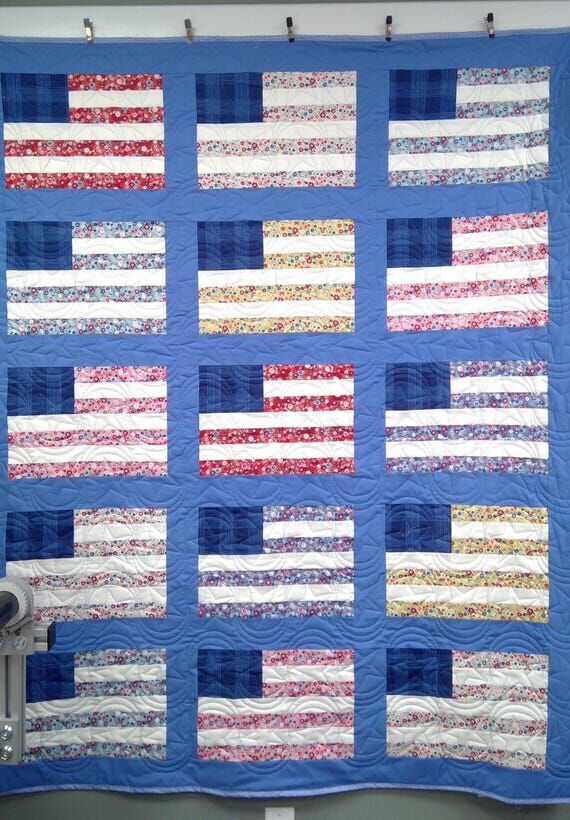 Handmade quilt, Patriotic quilts, modern quil...