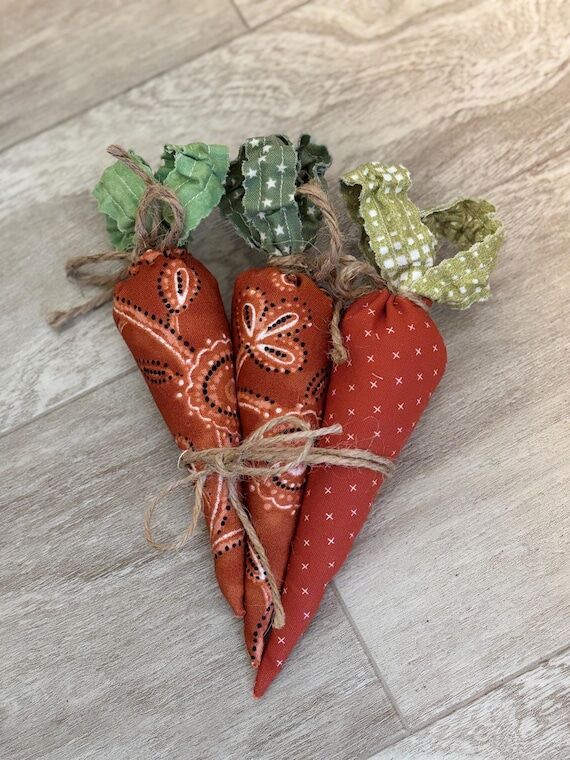 Handmade Stuffed Carrots: Easter Bowl Fillers...
