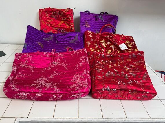 Chinese Silk Brocade handbags,purse, totes ha...