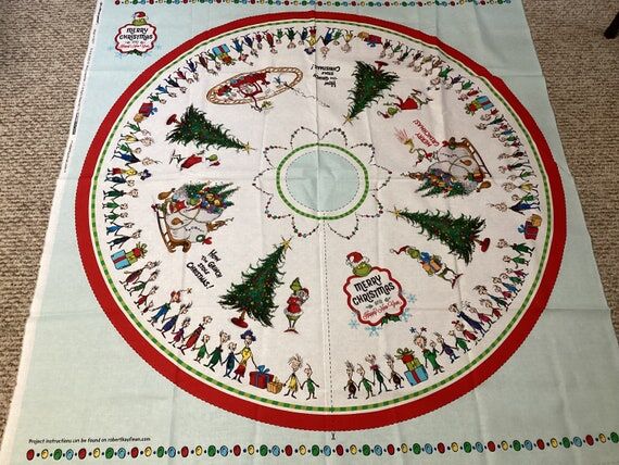 Grinch Christmas Tree Panel by Robert Kaufman...
