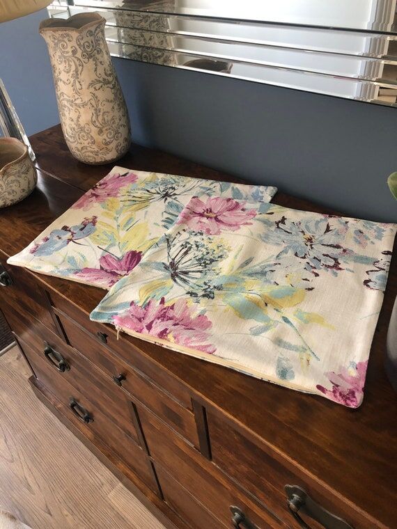 One Handmade reversible cushion coves in Laur...