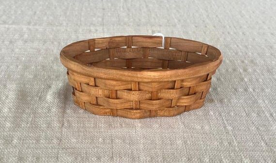 Rustic Wood Candy Basket: Handmade Oval Baske...