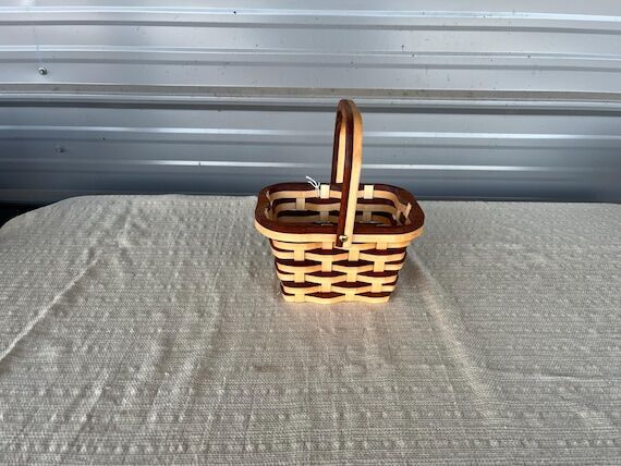 Flower girl basket handle, rustic wedding dec...