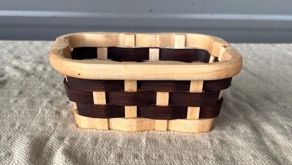 Rustic Wood Business Card Holder: Desk Access...