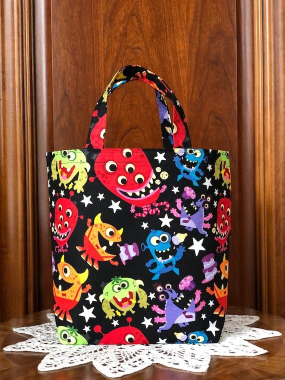 Monster Birthday, Kids Gift Bag/Small Tote/Lo...