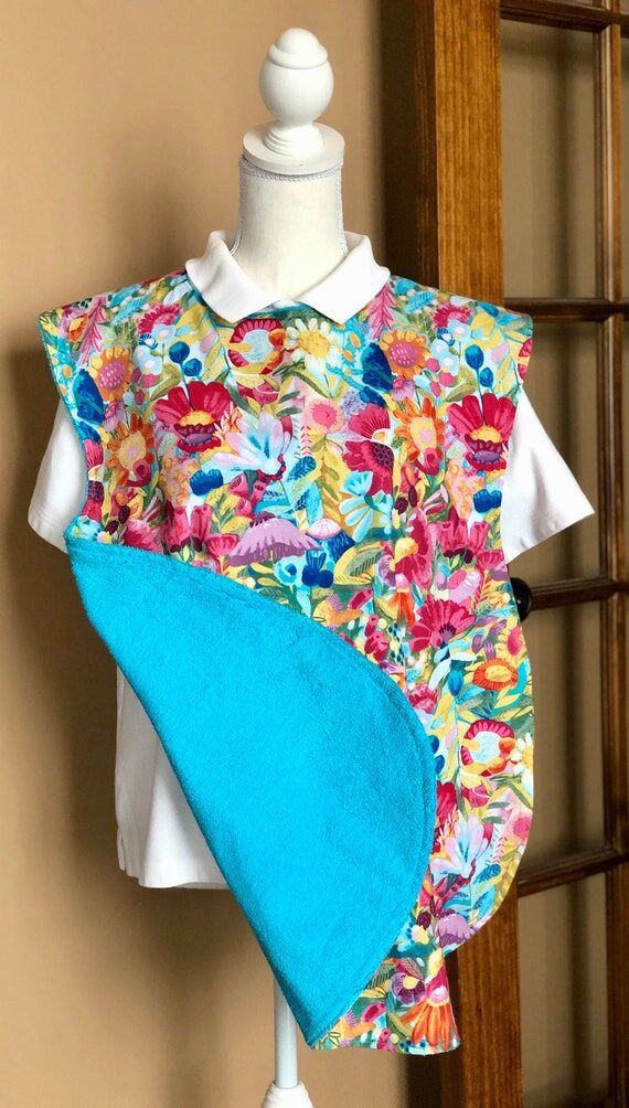 Adult Dignity Bib, Long and Wide Clothes Prot...
