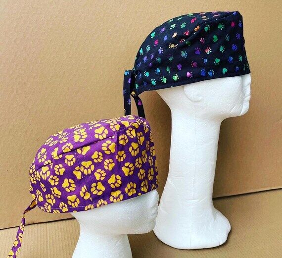 Handmade Cotton Scrub Cap with or without But...