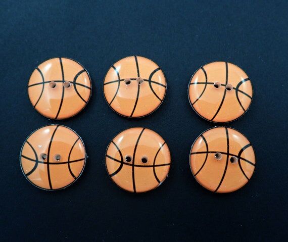 6 Basketball Buttons for Sewing. Choose Your ...