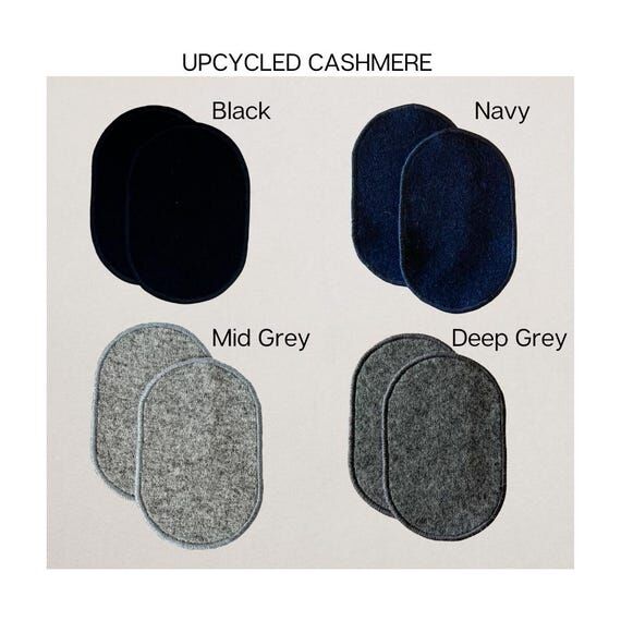 Upcycled Cashmere Elbow Patches: Handmade Swe...