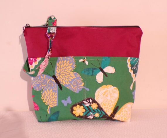 Butterfly Floral Knitting Project Bag: Large ...