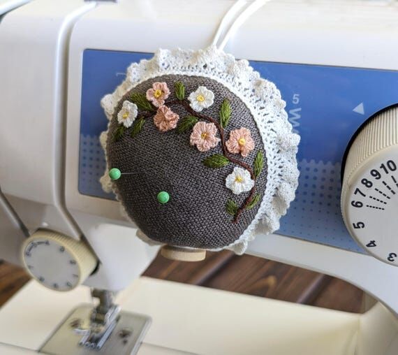 Handmade Pincushion, sewing machine cushion, ...