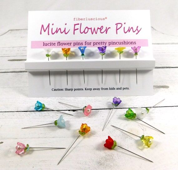 Mini Decorative Pins, Pincushion Pins in 5 As...