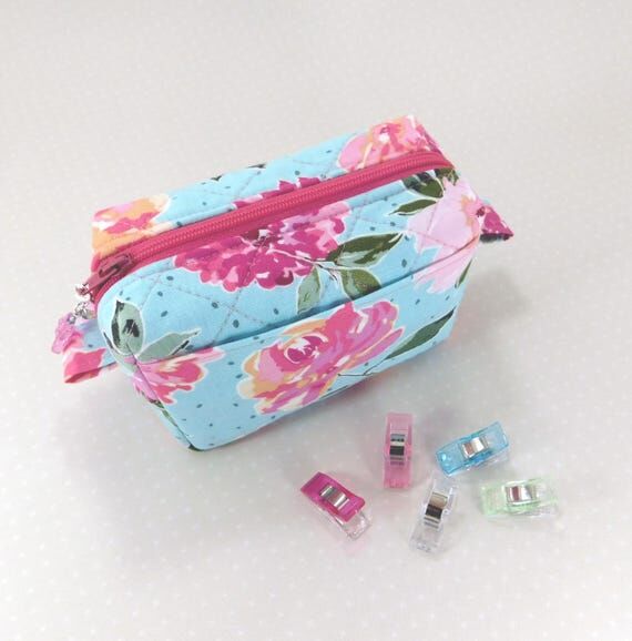 Boxy Zippered Pouch, Lucy June Floral Print, ...