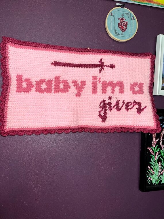 Chappell Roan Giver inspired Crochet Tapestry...