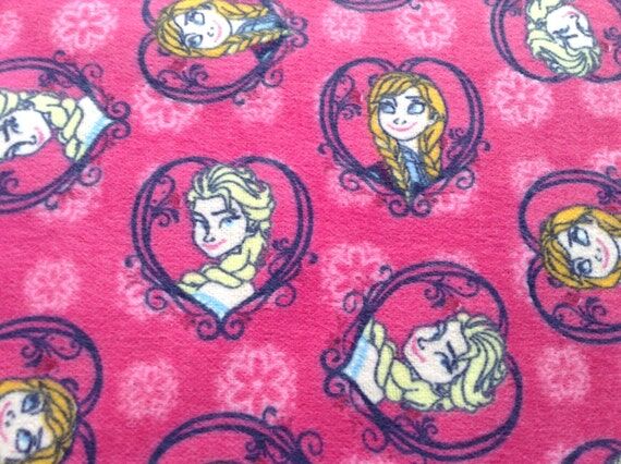 Frozen Sisters Cotton Flannel Fabric - 3 piec...