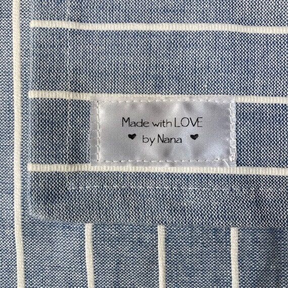Made with LOVE by Nana tags and labels, sewin...