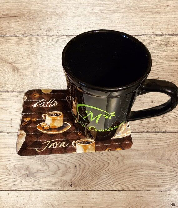 Latte Coffee Mug Rug, Large Coaster for Cups ...