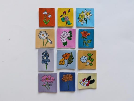 Birth Month Flower Garment Labels: Sewing Gif...