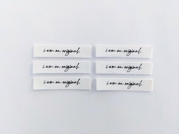 I Am An Original | Cotton Luxe Labels | 6 pac...