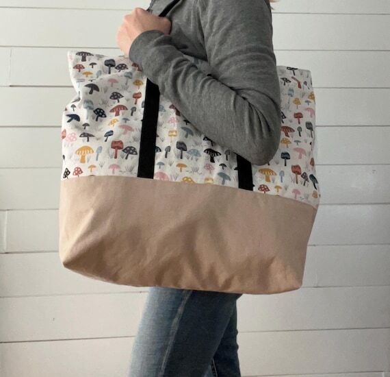 Extra large tote bag; grocery or book tote...