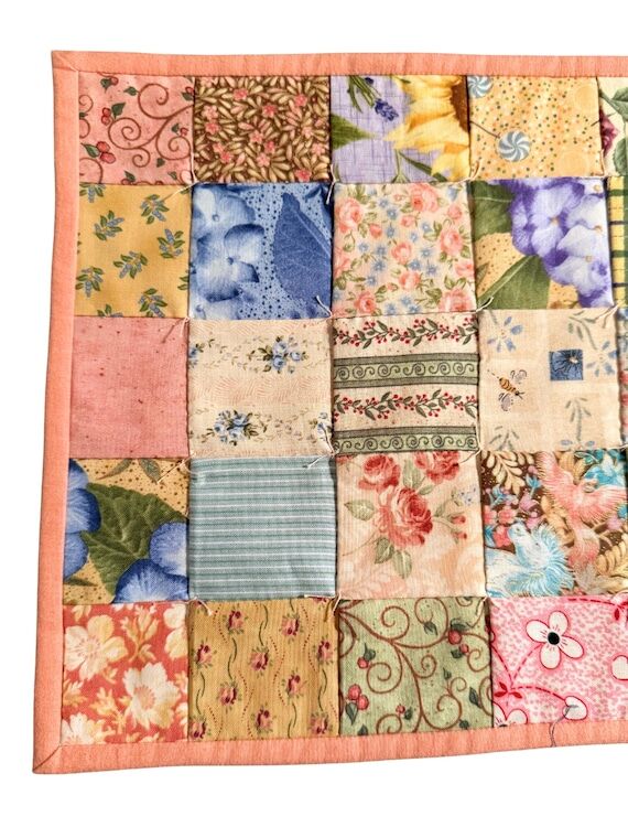 Handmade Table Runner Quilt Patchwork - Cotta...