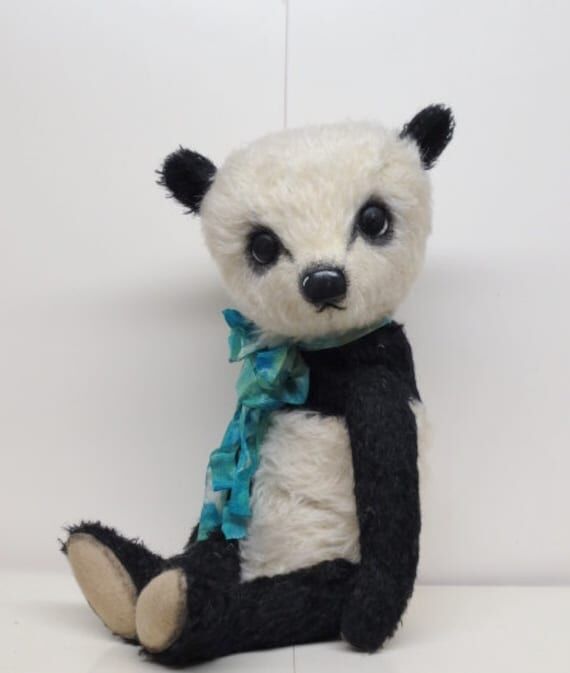RESERVED Artist Panda Bear Black & White Japa...