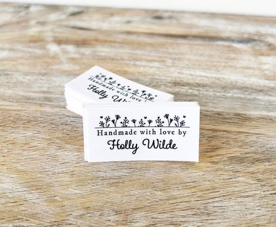 Fabric sewing labels, 40x sew-on, or 16x,fold...