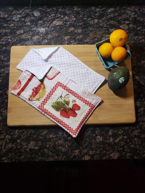 Cute Print Ecofriendly Reusable towels (2-pac...