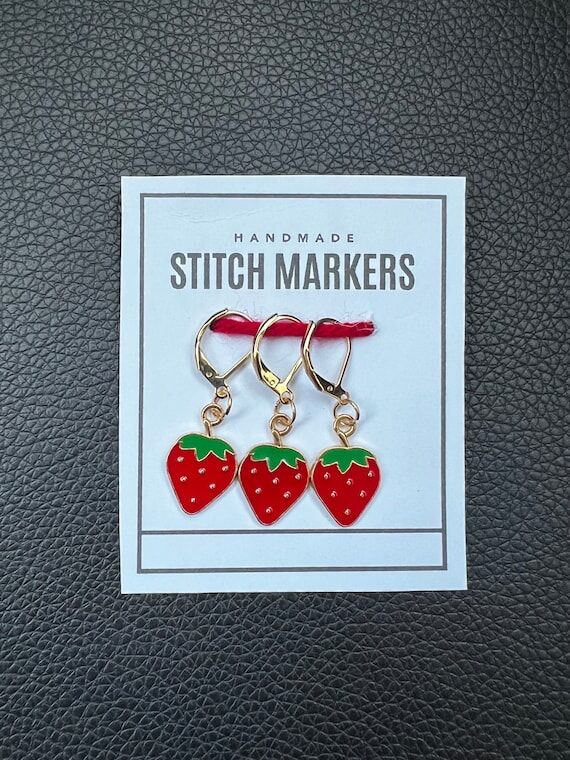 Strawberry Stitch Markers (set of 3)...