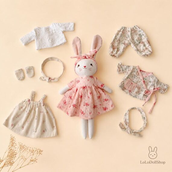 Combo Christmas Bunny Doll And Two Removable ...