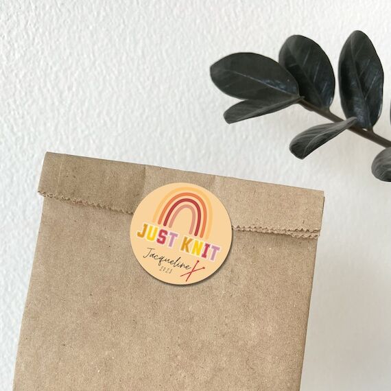 Personalized Knitting Stickers, Just Knit Sti...