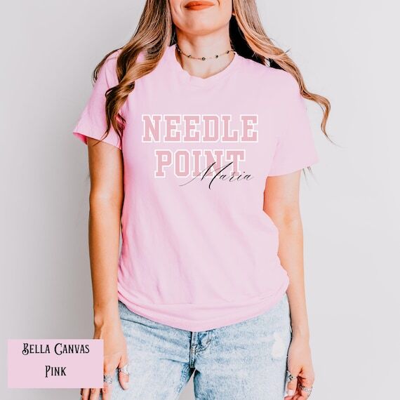 Personalized Needlepoint T-Shirt Custom Sewin...