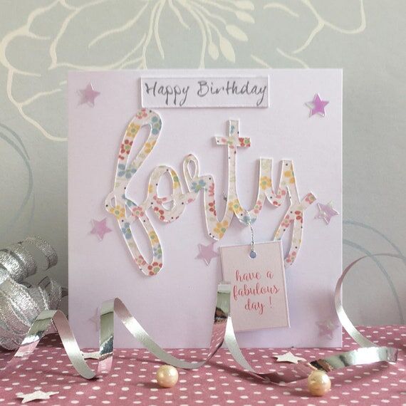 Handmade 40th Birthday Card...