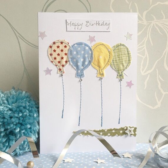 Handmade Birthday Balloons Card...