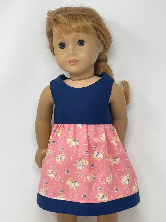 Cat Print Dress for 18" American Girl Do...